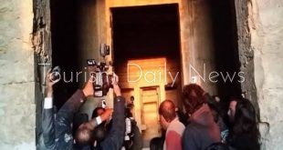 الآثار تزيد الإضاءة أستعداداً لتعامد الشمس على قصر قارون بالفيوم