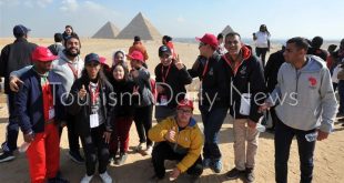 جولة سياحية بالأهرامات للوفود المشاركة فى ألعاب إفريقيا للأوليمبياد الخاص