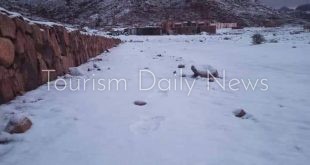 هيئة تنشيط السياحة تنشر صوراً لثلوج جبل سانت كاترين