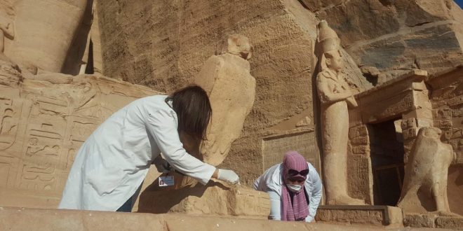 انتهاء أعمال ترميم وتطوير معبدي أبو سمبل بأسوان