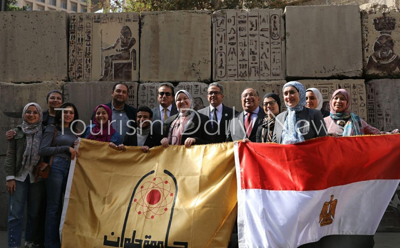 العنانى وعبد الغفار يتفقدان الاستعدادات لموكب نقل المومياوات الملكية