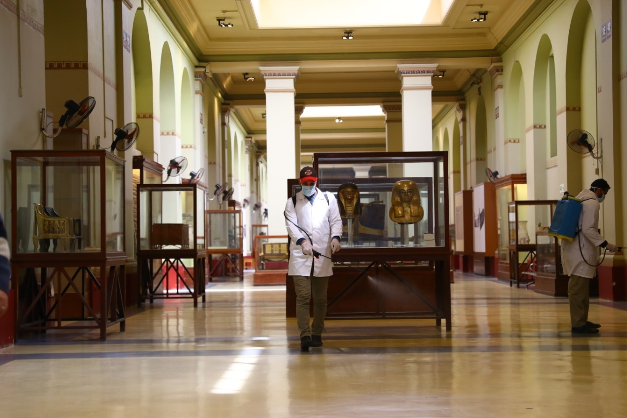 تعقيم متاحف الأقصر وأسوان وطنطا والمصرى وتدابير احترازية لمواجهة كورونا