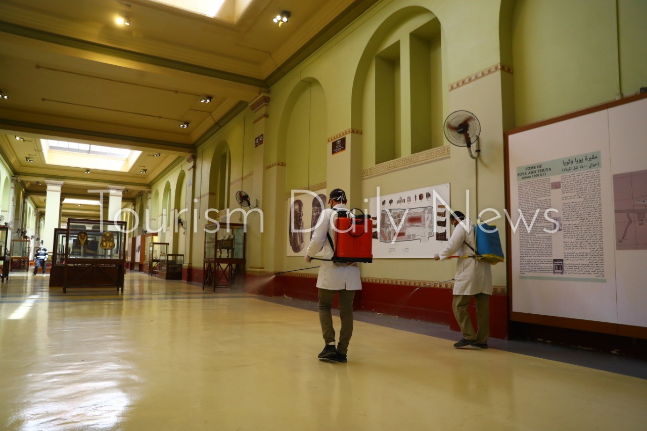 تعقيم متاحف الأقصر وأسوان وطنطا والمصرى وتدابير احترازية لمواجهة كورونا