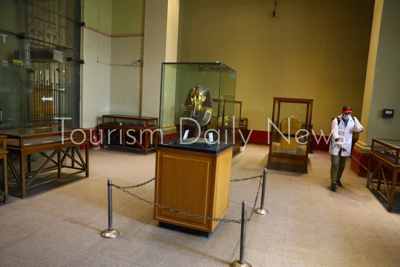 تعقيم متاحف الأقصر وأسوان وطنطا والمصرى وتدابير احترازية لمواجهة كورونا