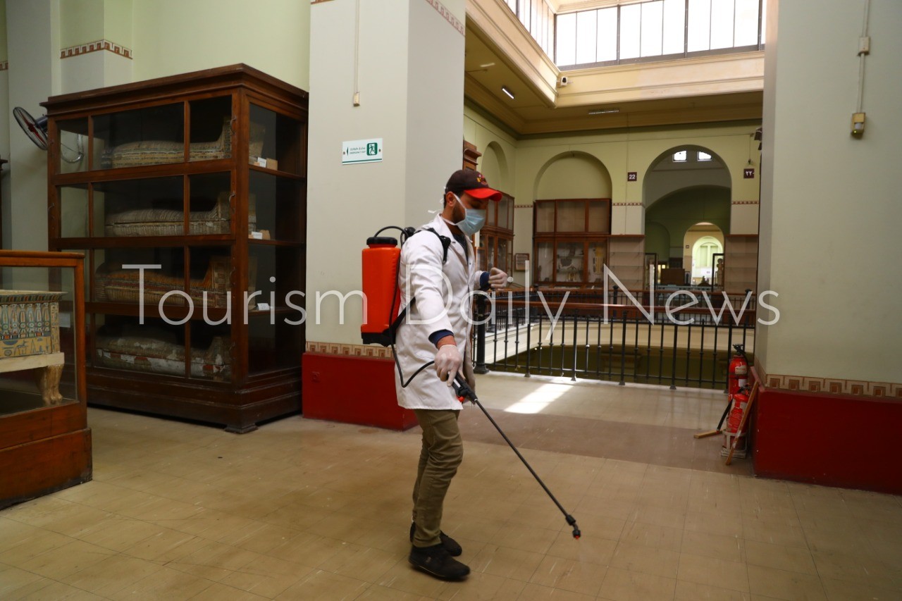 تعقيم متاحف الأقصر وأسوان وطنطا والمصرى وتدابير احترازية لمواجهة كورونا