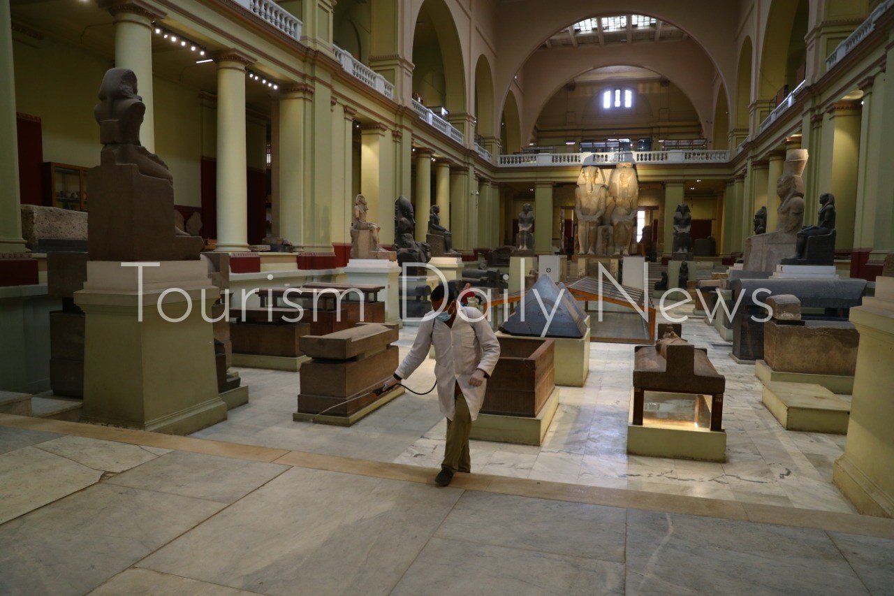 تعقيم متاحف الأقصر وأسوان وطنطا والمصرى وتدابير احترازية لمواجهة كورونا