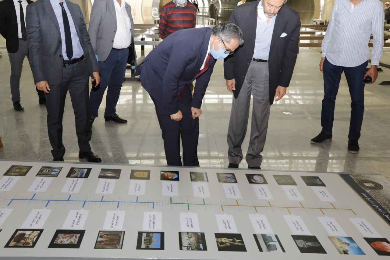 العناني يتابع تدابير الوقاية بمتحف الحضارة ويتفقد تجهيزات لوحات الإرشاد