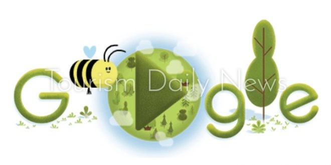 جوجل يكسو شعاره باللون الأخضر احتفالا بيوم الأرض العالمي