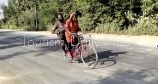 بسبب حظر التجوال هندية تنقل والدها المريض على متن دراجة لمسافة 1200 كم