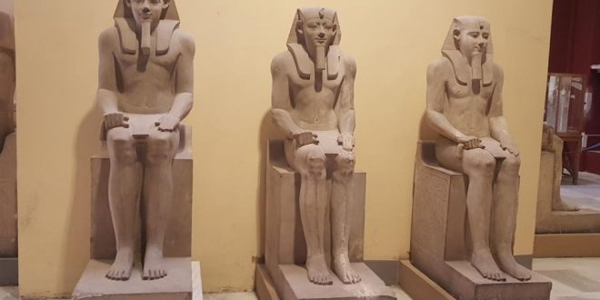 المتحف المصري الكبير يستقبل مجموعة تماثيل الملك سنوسرت الأول