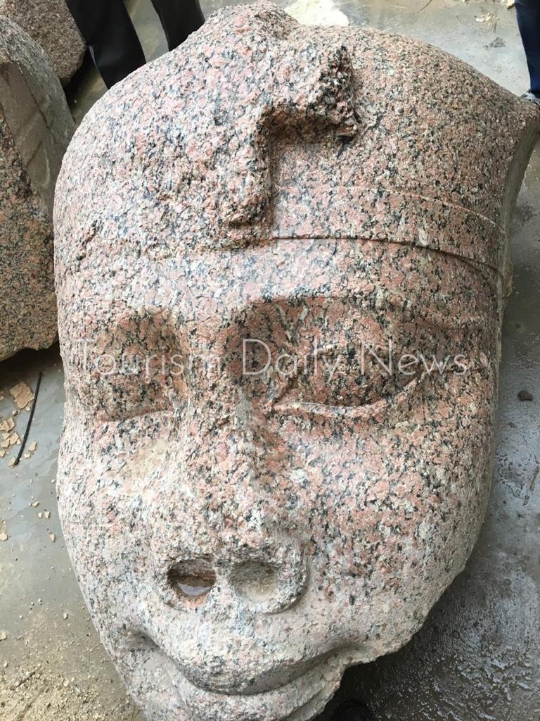 متحف كفر الشيخ يستقبل مجموعة من القطع الآثرية الضخمة من منطقة تل الفراعين