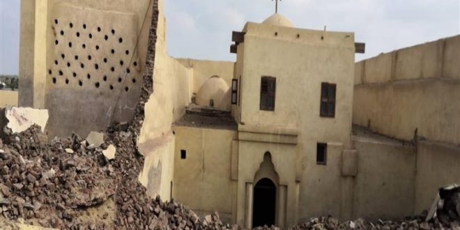 إحالة إنهيار السور الشمالي لكنيسة دير أبو فانا الآثرية للنيابة