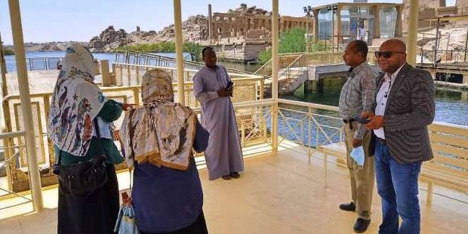 أسوان تستعد لعودة السياحة .. معابد فيلة تتجمل بعوامة وبوابة وباركينج ورصيف