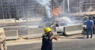 تفحم 7 سيارات ملاكى فى حريق الطريق الدائري وتحويل الحركة المرورية