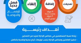 تعديلات قانون قطاع الأعمال هل هي نقلة لتطوير أداء الشركات وتطبيق الحوكمة ؟