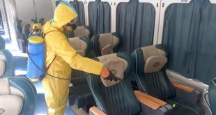 السكك الحديدية تبدأ عمليات تطهير وتعقيم القطارات والمحطات