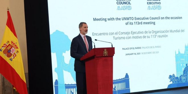 ملك إسبانيا يستقبل المشاركين فى اجتماع تنفيذي منظمة السياحة العالمية1
