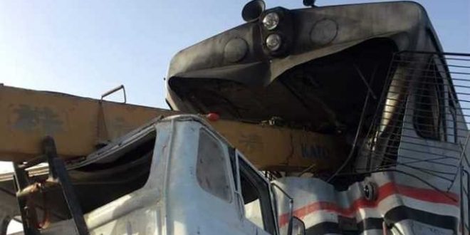 تفاصيل حادث اصطدام قطار بونش فى القوصية وأسماء الضحايا والمصابين