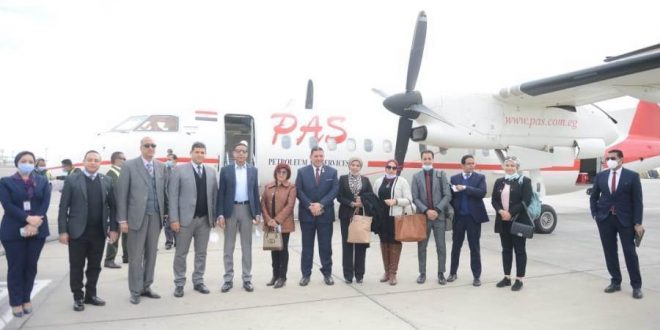 وفد من لجنة السياحة والطيران بمجلس النواب يتفقد توسعة مطار برج العرب