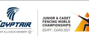 مصرللطيران الناقل الرسمي لبطولة العالم للسلاح 2021 وراعي الاتحاد المصري