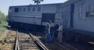 السكة الحديد تكشف خروج قطار طنطا - دمياط عن القضبان بحوش محطة كفر سعد