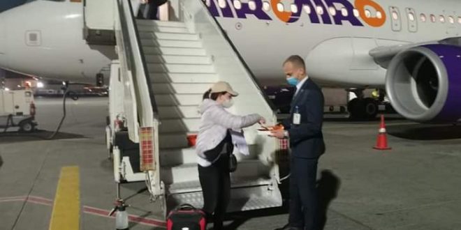 وصول أولي رحلات إير كايرو من فرانكفورت إلي مطار الغردقة