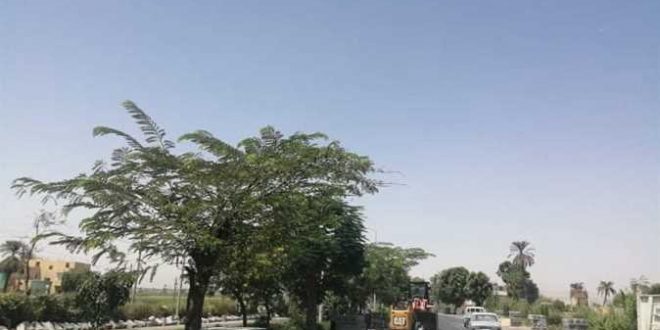 استمرار أعمال تجميل الأقصر بإزالة المخلفات والتشوة البصري على أسطح المنازل