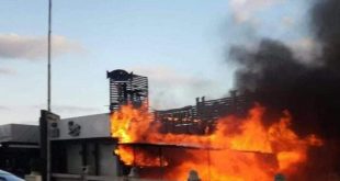 حريق ضخم في مطاعم بمجمع ميراج بمنطقة جليم على كورنيش الإسكندرية