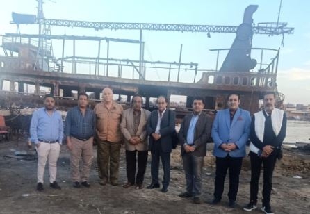 لجنة من "السياحة" وغرفة المنشآت لتفقد مطعم خلود النيل بعد تعرضه لحريق مدمر