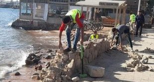 استمرار العمل على ورديات لانجاز تطوير ممشى دهب