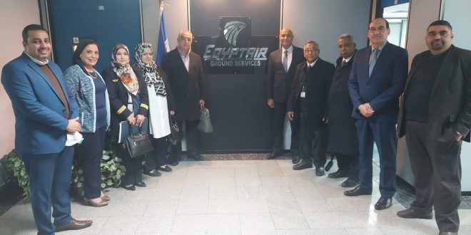 الخدمات الأرضية بمصر للطيران تستقبل وفدا من الخطوط الليبية لتعزيز التعاون