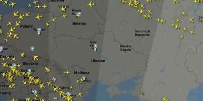 حركة الطيران تتوقف فوق أوكرانيا بعد إعلان روسيا بدء العملية العسكرية