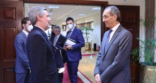 عمرو طلعت يبحث مع سفير إيطاليا التعاون فى الاتصالات وتكنولوجيا المعلومات