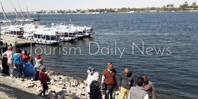 حملة لتطهير شاطئ نهر النيل وتوفير بيئة آمنة في الأقصر