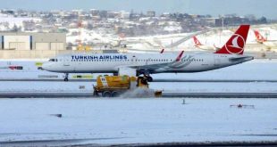 إلغاء 205 رحلات جوية بسبب تساقط الثلوج في إسطنبول في 24 ساعة