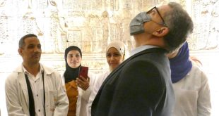 وزير السياحة والآثار يتفقد أعمال الترميم بمعبد دندرة