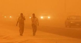 عواصف ترابية وغبارية تضرب العراق ووقف الملاحة بمطاري أربيل والسليمانية