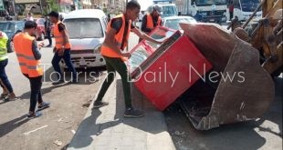 جهاز مدينة 6 أكتوبر يشن حملات لإزالة المخالفات بالقرية السياحية والحصري
