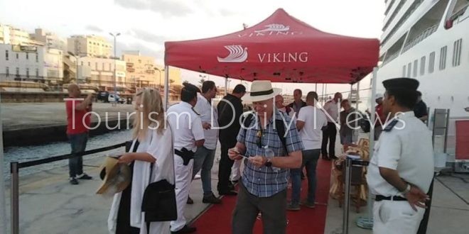 ميناء بورسعيد يستقبل السفينة السياحية Viking Mars وعلى متنها 1332 زائراً