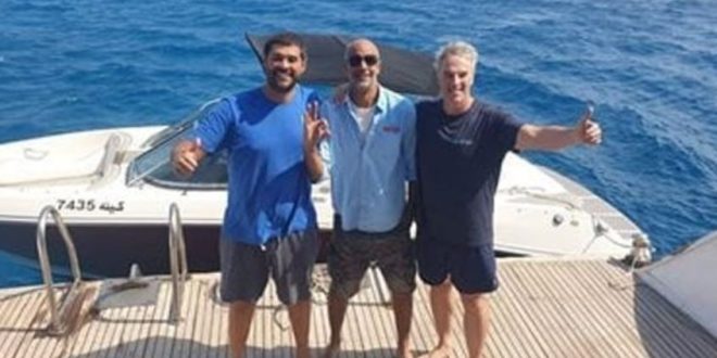 تنشيط السياحة بالغردقة تقيم حفل استقبال للسباح الدولي الإنجليزي لويس بوغ