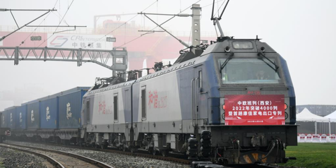 قطار الشحن بين الصين وأوروبا،