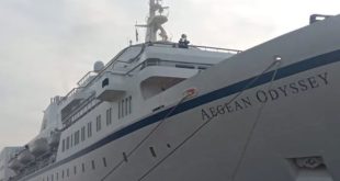 ميناء الإسكندرية يستقبل الباخرة السياحية AEGAN ODYSSEY قادمة من اليونان