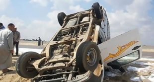 مصرع وإصابة 15 في انقلاب سيارة على الطريق الصحراوي الغربي بالمنيا