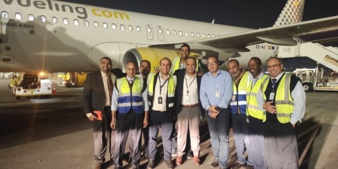مصر للطيران للخدمات الأرضية تقدم خدماتها لشركة Vueling الأسبانية