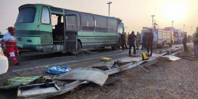مصرع وإصابة 31 شخصاً في اصطدام حافلتين داخل مطار إيران بالقرب من طهران
