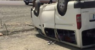 انقلاب سيارة ميكروباص