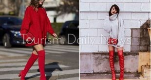 عودة البوت الأحمر الطويل لإعتلاء عرش الموضة العالمية في هذا الشتاء