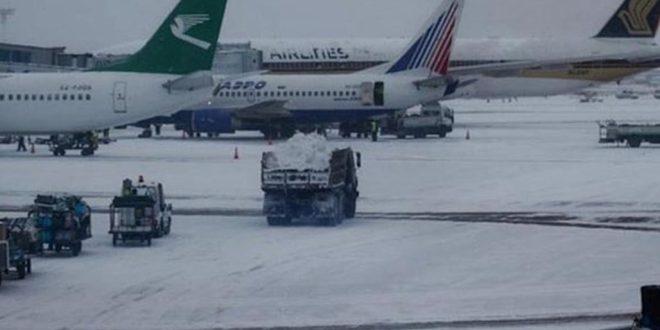 إلغاء 50 رحلة طيران من مطارات العاصمة الروسية تسبب تساقط الثلوج