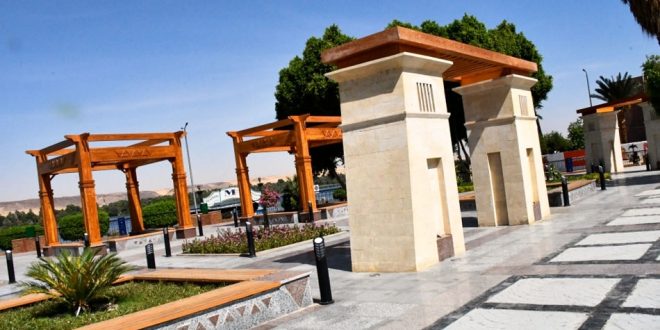 تطوير وتجميل واجهة المدينة السياحية بأسوان بالتزامن مع موسم الشتاء