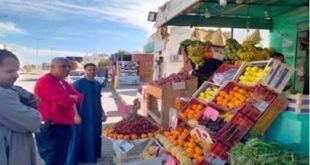 رئيس مدينة مرسى علم في جولة للمرور علي منافذ بيع الخضروات والفواكه بشارع 68